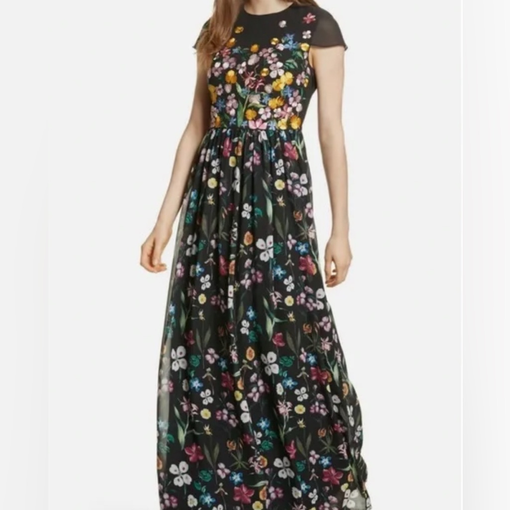 Nwt Rare Mariz Hampton - Floral Ted Baker Maxi Size 1 (Size 2-4)